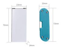 Outils d'extérieur portables EDC en acier inoxydable Couteau porte-clés de poche multifonctionnel avec embouts