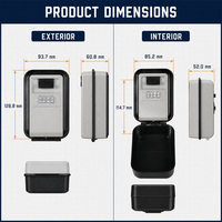 KUNTU&OEM KG27 Coffre-fort à clés automatique avec éclairage, déverrouillage par mot de passe, grande capacité, étanche, pour usage extérieur
