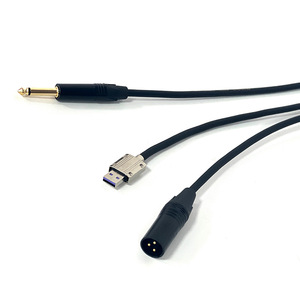 Ts To Xlr Usb Audio <b>Cable</b> 6.35mm Male To Xlr Male Usb Type A For Guitar <b>Microphone</b> Recording - Product Image 5