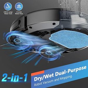 Robot aspirateur et serpillière 2 en 1, aspirateur robotisé avec application programmable/Alexa/commande vocale, robot aspirateur et serpillière mince à auto-recharge - Product Image 2