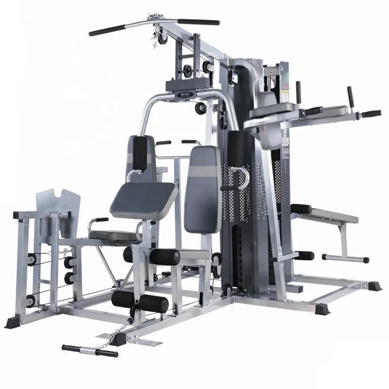 gym equipment 5 station Mutli Function Station adjustable bench Comprehensive Trainer Gym fitness exercise machine