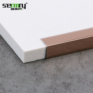 Trang Trí Gạch Hình Chữ L Cạnh Gốm Góc Tường Bên Ngoài Viền Hợp Kim Nhôm Chải 7-20 Ngày Hỗ Trợ ISO9001 SM34 - Product Image 2