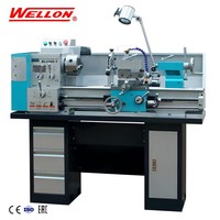 Tour à métaux miniature WELLON BL330E-1, diamètre de rotation 330 mm, alésage du mandrin 38 mm, cône MT5, 4 postes à outils, haute précision pour