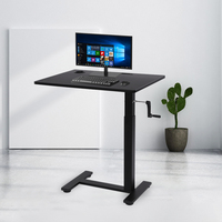 Bureau assis-debout personnalisé, réglable en hauteur, extensible, à pied unique, moderne, pour la maison, l'école, le bureau, pneumatique, en acier inoxydable