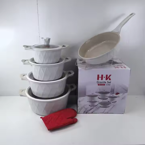 Vendita calda pressofusione in alluminio antiaderente set di pentole in metallo pentole per uso cucina pronto per la spedizione - Product Image 4