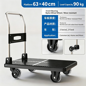Utility Wagon Steel Construction 160 Lb Load Fold Flat Compact Storage Folding Utility Wagon For Outdoor Use New Arrival - Product Image 3