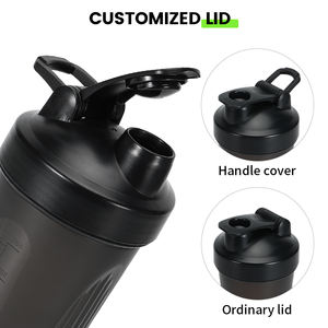 שייקר חלבון מפלסטיק בהתאמה אישית עם לוגו, סיטונאי, ידידותי לסביבה, עם כדור ערבוב, בקבוק שייקר לנסיעות - Product Image 5