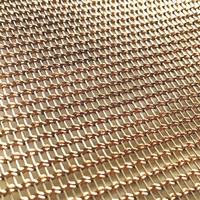 Cloisons intérieures en maille de bronze mandarin, maille de fil flexible tissée