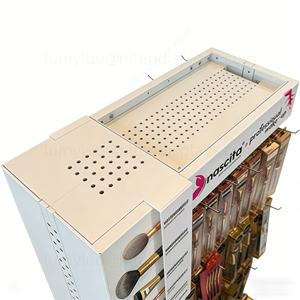 Support d'affichage au sol à double face avec crochets réglables, organisateur personnalisé pour pinceaux de maquillage, support pour salon de beauté - Product Image 4