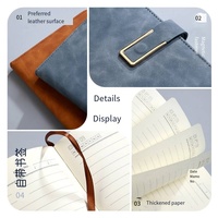 Carnet multifonctionnel en cuir souple avec couverture rigide et cordon élastique, capacité de production garantie, pages intérieures en option