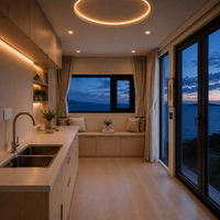 Casa Cápsula Espacial Tipo Cabaña Apple, Casa Prefabricada Modular Pequeña con Vidrio Panorámico para Glamping y Vivienda Móvil