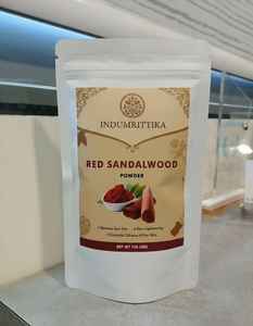 ผงไม้จันทน์แดงบริสุทธิ์ อินดูมริตติกา ผลิตภัณฑ์บำรุงผิวจากธรรมชาติสำหรับผู้หญิง ผลิตจากจังหวัดบีฮาร์ บรรจุภัณฑ์แบบถุง ใช้ได้ทั้งผิวหน้าและผิวกาย เหมาะสำหรับทุกสภาพผิว - Product Image 5