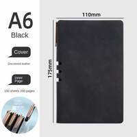Carnet de planification A5 avec couverture en cuir, reliure cousue, logo, 100 feuilles, pour le bureau et l'école