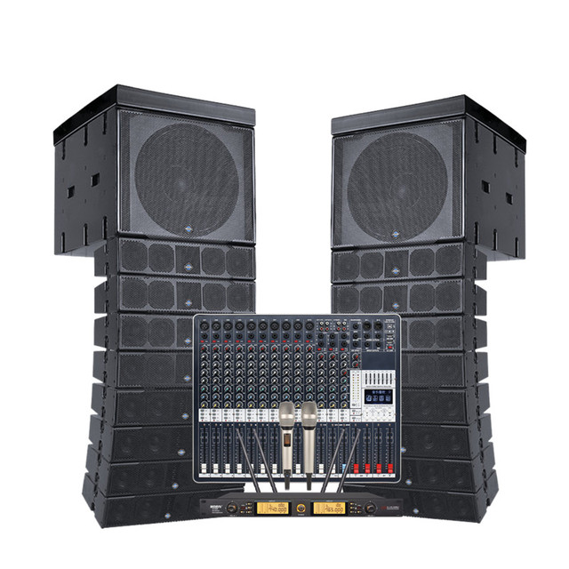 Mini Line Array Speaker Outdoor Sound System and Active 18 Inch DSP Subwoofer for Stages