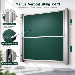 <span class=keywords><strong>Lavagna</strong></span> Scorrevole Orizzontale di Grandi Dimensioni Integrata Tutto in Uno per Uso in Aula di Università e College - Product Image 3