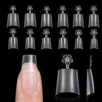 600 faux ongles courts en PMMA, demi-couverture, OEM, pointes en gel souple, pointes d'ongles en gel-X, fournisseur de manucure, ongles flexibles