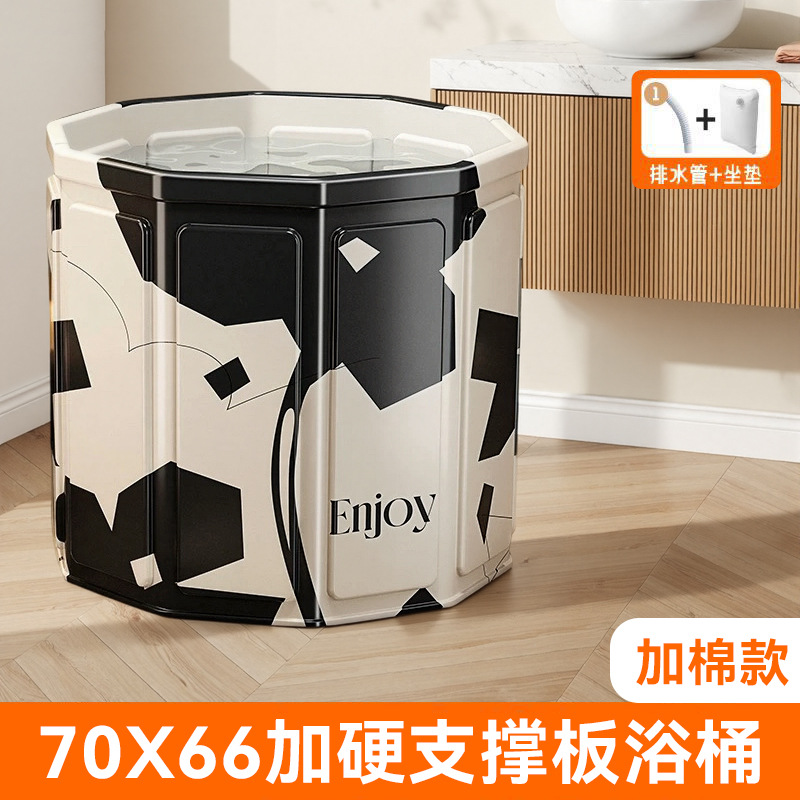 Black and white floral 70cm drain pipe seat cushion