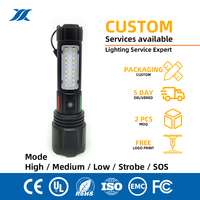 Lampe torche tactique d'urgence à LED, éclairage de camping en plein air, lampe torche rechargeable, adaptée à la chasse et aux aventures