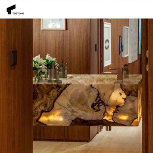 Tostone Moderne Naturel <span class=keywords><strong>Pandora</strong></span> Rectangle Marbre Pierre Évier Mural pour Conception Personnalisée Maison Villa Hôtel Décoration - Product Image 1