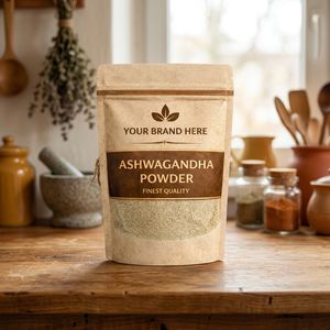 Polvo de Ashwagandha Orgánico 1 kg, Polvo Puro de Raíz de Withania Somnifera, Suplemento Herbal Natural, Raíz de Ashwagandha Molido Finamente - Product Image 1