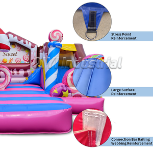 บ้านทรงปราสาทกระโดดเป่าลมขนาดเล็กสำหรับเด็กใช้ในงานปาร์ตี้ - Product Image 3