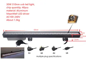 Uv Led Module 3535 Smd Uv Led Strip Aluminum Pcb Board 30w 308nm 315nm 310nm UVB Led Module For Phototherapy