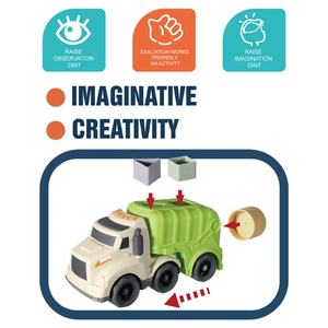 <span class=keywords><strong>Camion</strong></span> de Jeu Éducatif Écologique en Plastique avec Glissière, Motif <span class=keywords><strong>Dessin</strong></span> <span class=keywords><strong>Animé</strong></span>, à Friction, Jeu d'Association pour Bébé, Apprentissage Précoce, pour les 2-7 Ans - Product Image 2