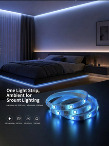 Bande lumineuse LED RGB avec ruban adhésif magique, barre lumineuse à époxy à luminosité réglable et à flux lumineux, kit d'éclairage intérieur - Product Image 4