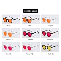 Lunettes anti-lumière bleue unisexe Sunray Vintage, monture ronde légère en TR90, verres PC, accent rivet, soulagement de la fatigue oculaire, OEM