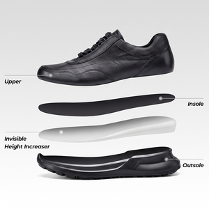 Zapatos Elevadores <span class=keywords><strong>Boohooman</strong></span> de Cuero Vacuno Transpirable, Invisibles, para Hombre, Verano/Invierno, Aumento de Altura 8cm, Precio de Fábrica, OEM/ODM - Product Image 4