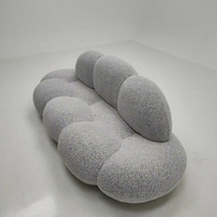 Tissu floqué de styliste marocain moderne, canapé en peluche avec Boucle