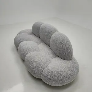 유튜버 상세 정보 현대 모로코 디자이너 Flocking Fabric Decoration Plush Boucle Sofa