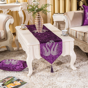 Decorative <strong>Placemat</strong> <strong>Set</strong> Luxury Christmas Wedding Home Velvet <strong>Table</strong> <strong>Runner</strong> - Product Image 2