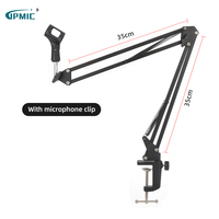 Supports en porte-à-faux universels pour personne paresseuse, support de base en métal rotatif à 360 degrés pour appareils photo, microphone, support de bras de téléphone