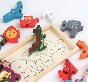 Cadeaux d'anniversaire pour enfants, jouets sensoriels Montessori, puzzles en bois sur le thème des animaux - Product Image 2