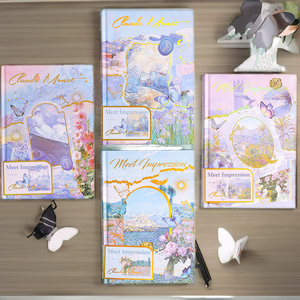 Carnet de notes Golden Valley <span class=keywords><strong>Impression</strong></span> Illustrator, couverture rigide en cuir, pages couleur multifonctionnelles, coffret cadeau rétro exquis - Product Image 2