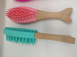 Juego de peines ecológicos con almohadilla de aire, cepillo desenredante de madera con mango de bambú para masaje capilar - Product Image 6