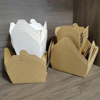 Boîte d'emballage de fast-food de qualité alimentaire carton de papier para guarder jetable hamburger carton blanc rouge boîte à frites