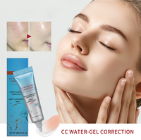 Base de Teint Hydratante en Gel SPF 25 Personnalisée OEM ODM, Crème Correctrice Rouge CC Imperméable, Étiquette Privée, Vente en Gros