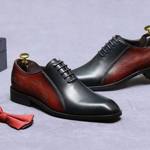 Zapatos Oxford Formales de Negocios para Hombre, de Cuero Genuino, con Diseño a Rayas, Transpirables, Ligeros, con Punta Cuadrada, Última Tendencia de Otoño - Product Image 3