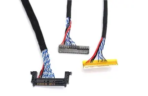 Fabrika özel 40 pin lvds kablo 50 pinli konnektör lcd lvds kablo montajı