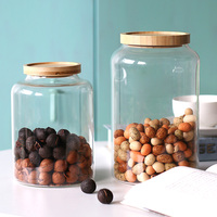 Pot de conservation en verre borosilicate transparent pour aliments, pour les capsules de thé à la peau de mandarine séchée, les grains de café, autres articles scellés