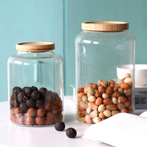 צנצנת אחסון זכוכית בורוסיליקט איכותי למזון עבור מזון עבור קליפת מנדרינה מיובשת כמוסות תה קפסולות קפה דגנים פריטים אחרים אטומים - Product Image 4