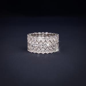 Anillos de Moda Clásicos Personalizados para Mujer, Regalo de Aniversario, Anillo Abierto con Diamante, Oro de 14k y 18k con Diamante Cultivado en Laboratorio, Joyería Fina de Marca - Product Image 3