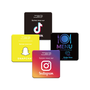 Custom Design 13.56mhz Rfid Nfc Tag Menu Labels Square Restaurant Desk Tap Menu Nfc Tags - Product Image 6