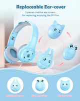 Casque pour enfants, casque filaire pliable pour enfants, casque pour enfants avec microphone, cadeaux colorés et mignons pour garçons et filles