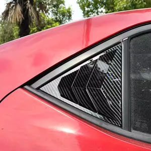 Car Rear <b>Window</b> for 2014 2015 2016 2018 ABS Carbon Fiber Print Side <b>Cover</b> Trim Sticker Vent Scoop - Product Image 2