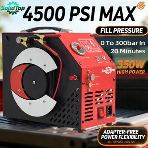 SolidTop <span class=keywords><strong>PCP</strong></span> Luchtcompressor 4500PSI/30MPa Automatische Afsluiting Olievrij AC 12V/110V 350W Draagbare Pomp voor Paintball Duiken - Product Image 2