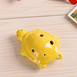 Ocarina en céramique colorée en forme de tortue, petit instrument à vent à 6 trous pour cadeau d'anniversaire - Product Image 5