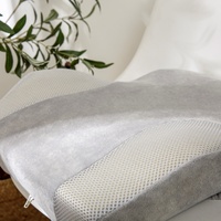 Coussin de soutien lombaire orthopédique en mousse à mémoire de forme, tricoté 100TC, massant, amovible, lavable, personnalisable pour siège de voiture et avion